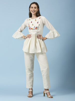 Colorful Flower Design Co-ord Set