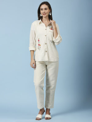 Khadi Cotton Fancy Shirt Co-ord Set