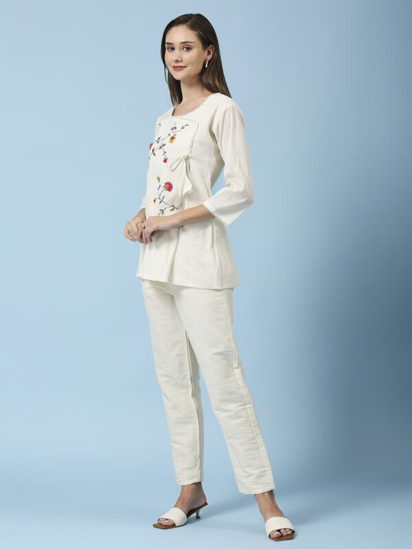 Orange and Yellow Flower Designer Co-Ord Set - Image 2