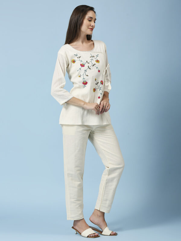Orange and Yellow Flower Designer Co-Ord Set - Image 3