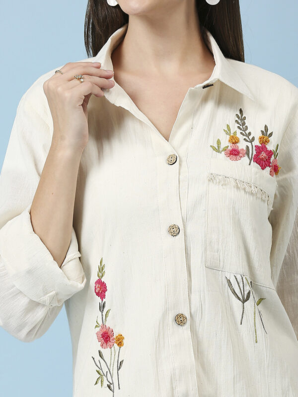 Khadi Cotton Fancy Shirt Co-ord Set - Image 5