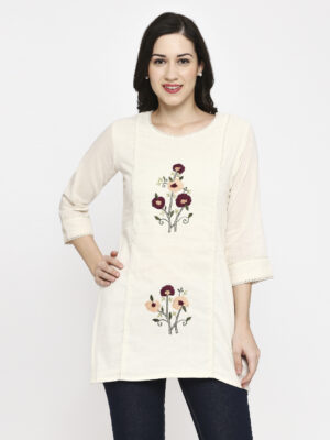 Maroon Flower Designer Top