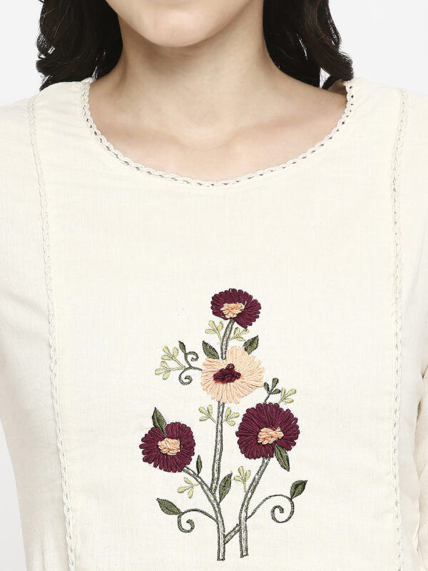 Maroon Flower Designer Top - Image 5