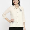 Pure Cotton Khadi Collar Neck Designer Shirt