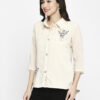 Pure Cotton Khadi Collar Neck Designer Shirt - Image 2