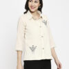 Pure Cotton Khadi Collar Neck Designer Shirt - Image 3
