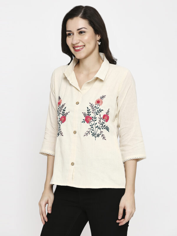 Pure Cotton Khadi Designer Top - Image 2