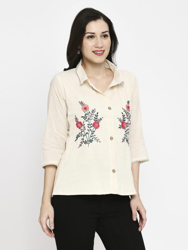Pure Cotton Khadi Designer Top - Image 3
