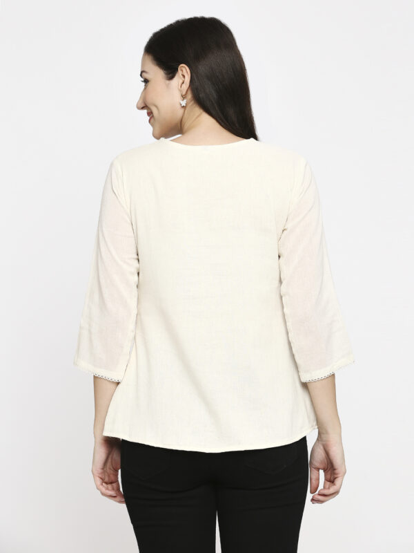 Pure Cotton Khadi Designer Top - Image 4