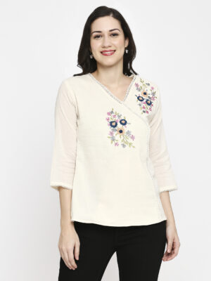 Pure Cotton Khadi Embroidered Tunic