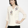 Pure Cotton Khadi Embroidered Tunic - Image 2