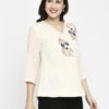 Pure Cotton Khadi Embroidered Tunic - Image 3