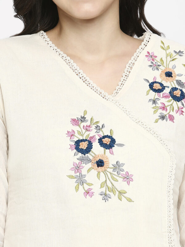 Pure Cotton Khadi Embroidered Tunic - Image 5