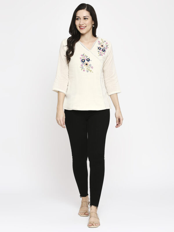 Pure Cotton Khadi Embroidered Tunic - Image 6