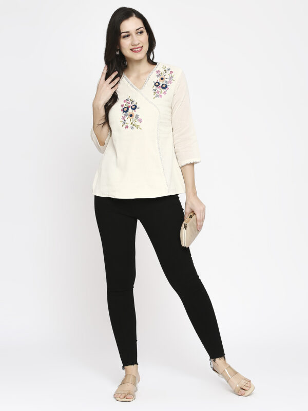 Pure Cotton Khadi Embroidered Tunic - Image 7