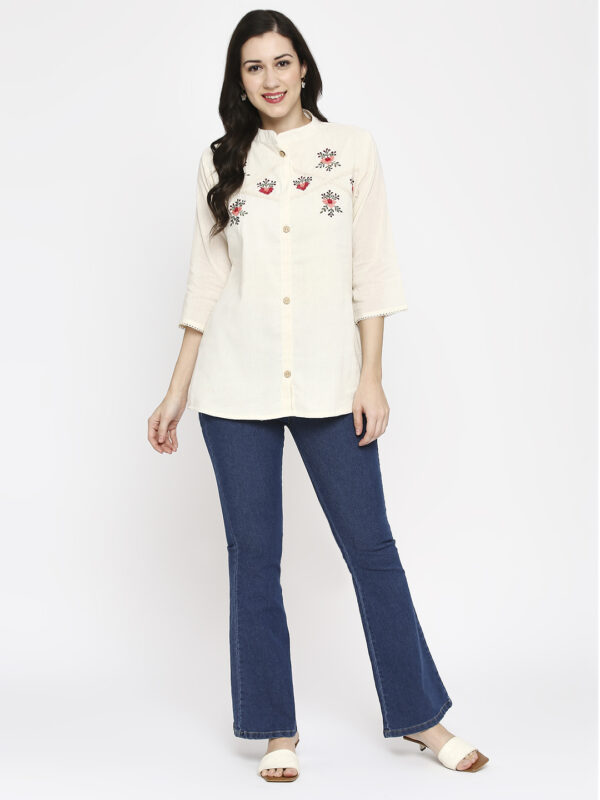 Handcrafted Pure Cotton Khadi Top - Image 6