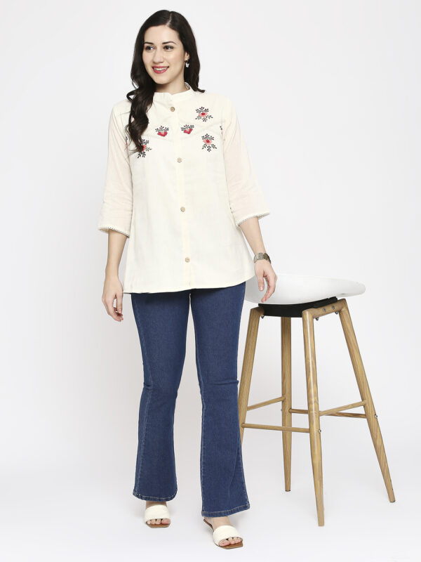 Handcrafted Pure Cotton Khadi Top - Image 7