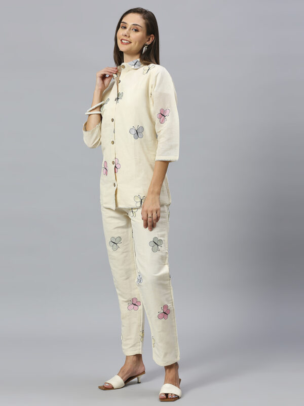 Khadi Cotton Butterfly Design Blouse - Image 2