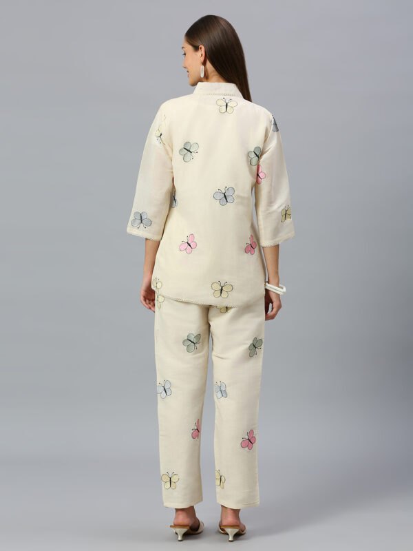Khadi Cotton Butterfly Design Blouse - Image 4