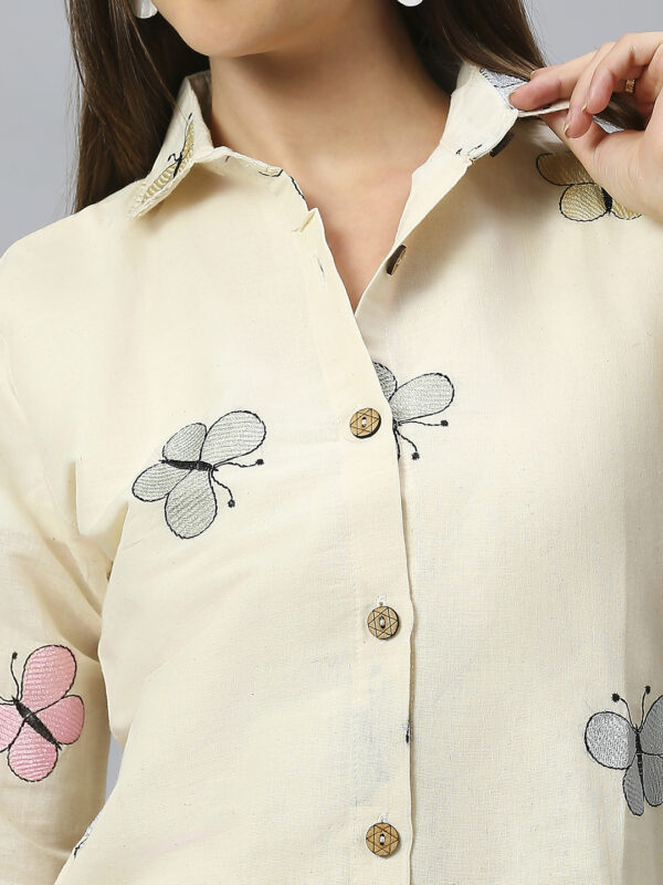 Khadi Cotton Butterfly Design Blouse - Image 5