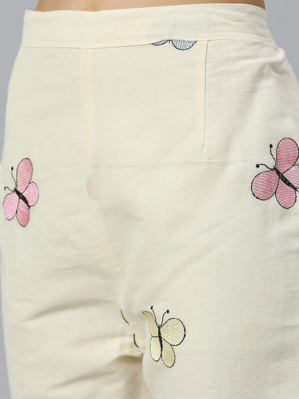 Khadi Cotton Butterfly Design Blouse - Image 8