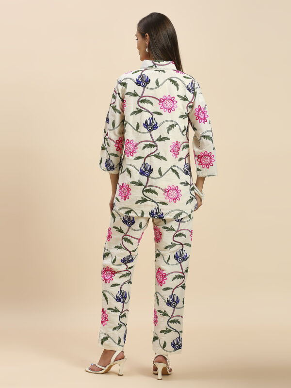 Khadi Cotton Pink Colorful Designer Co Ord Set - Image 4