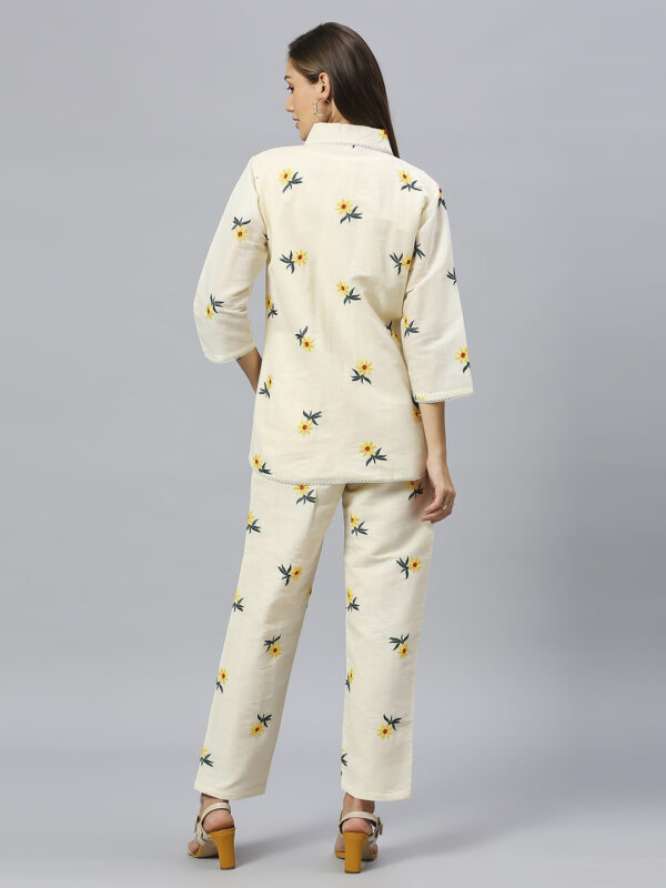 Khadi Cotton Yellow Sunflower Co-ord Set - Image 4