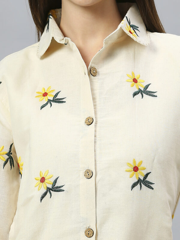 Khadi Cotton Yellow Sunflower Co-ord Set - Image 5