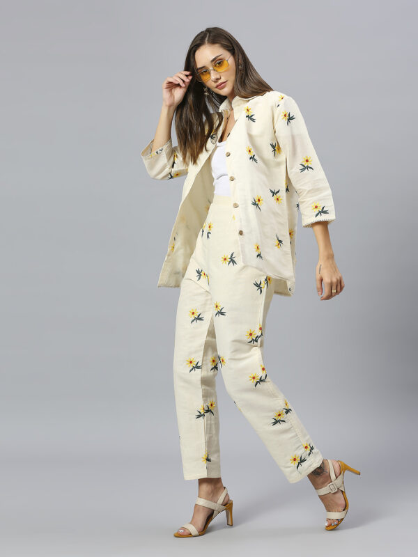 Khadi Cotton Yellow Sunflower Co-ord Set - Image 6