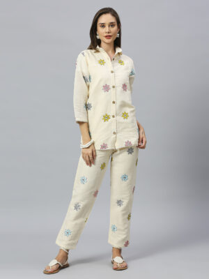 Khadi Cotton Flower Co-ord Set