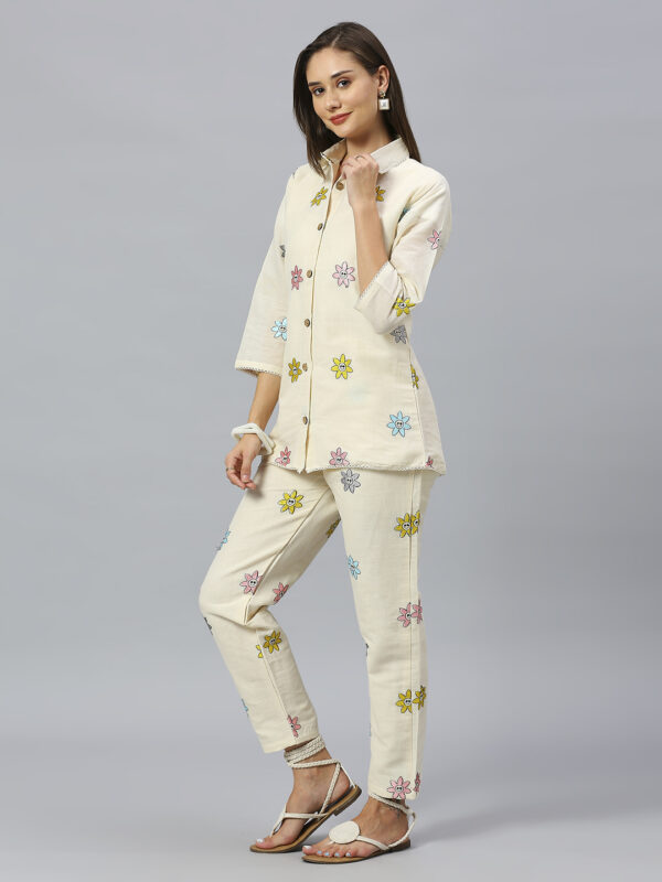 Khadi Cotton Flower Co-ord Set - Image 2