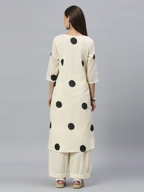 Elegant Black Round Design Kurti - Image 4