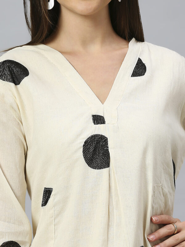 Elegant Black Round Design Kurti - Image 5