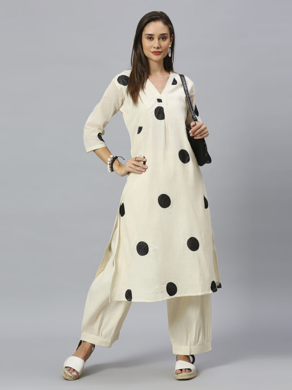Elegant Black Round Design Kurti - Image 6