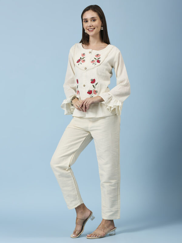 Red Flower Design Co-ord Set - Image 2