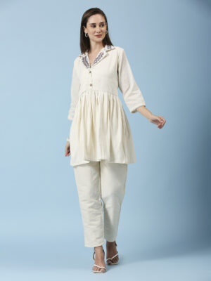Mirror Collar Designer Co-ord Set