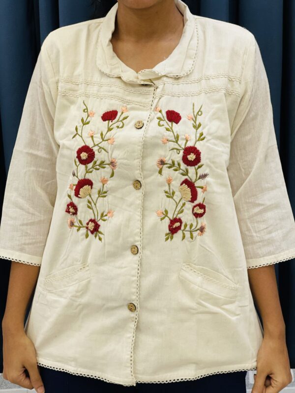 Pure Cotton Khadi Designer Top - Image 3