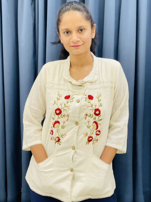 Pure Cotton Khadi Designer Top - Image 4