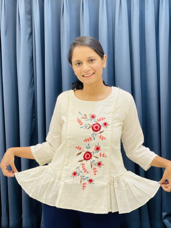 Red Flower Designer Top - Image 3