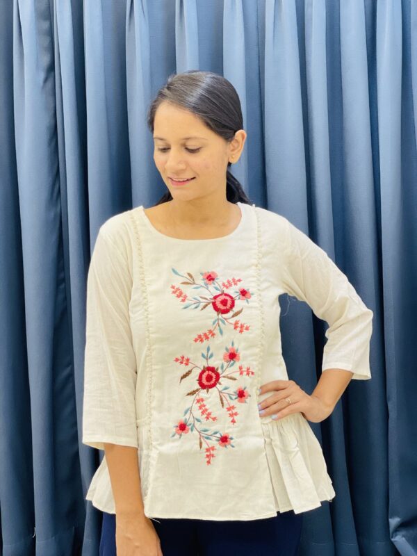 Red Flower Designer Top