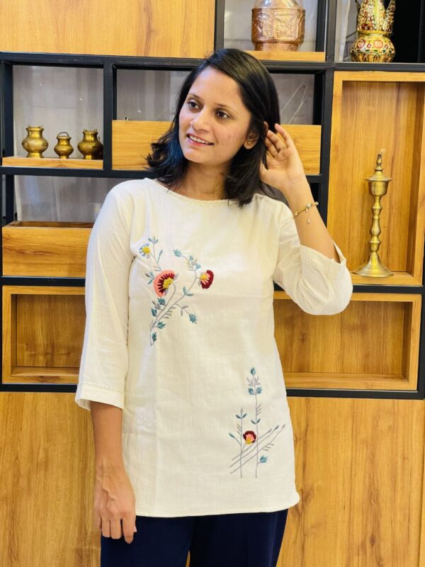Flower Designer Khadi Tunic - Image 2