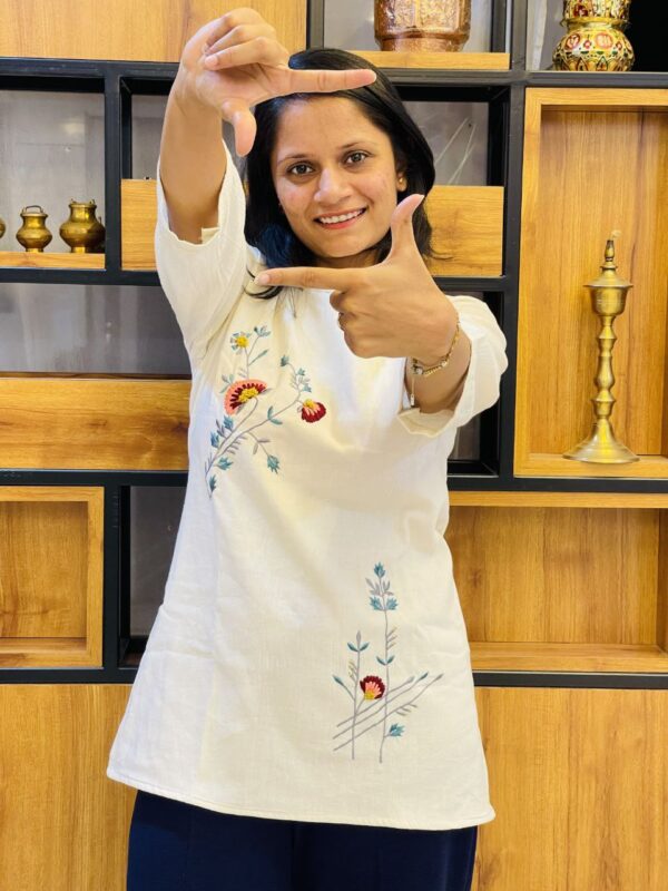 Flower Designer Khadi Tunic - Image 4