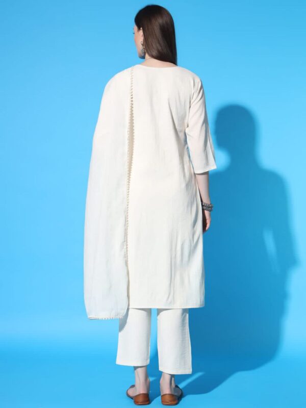 Round Design Kurti Pant and Dupatta Set - Image 2