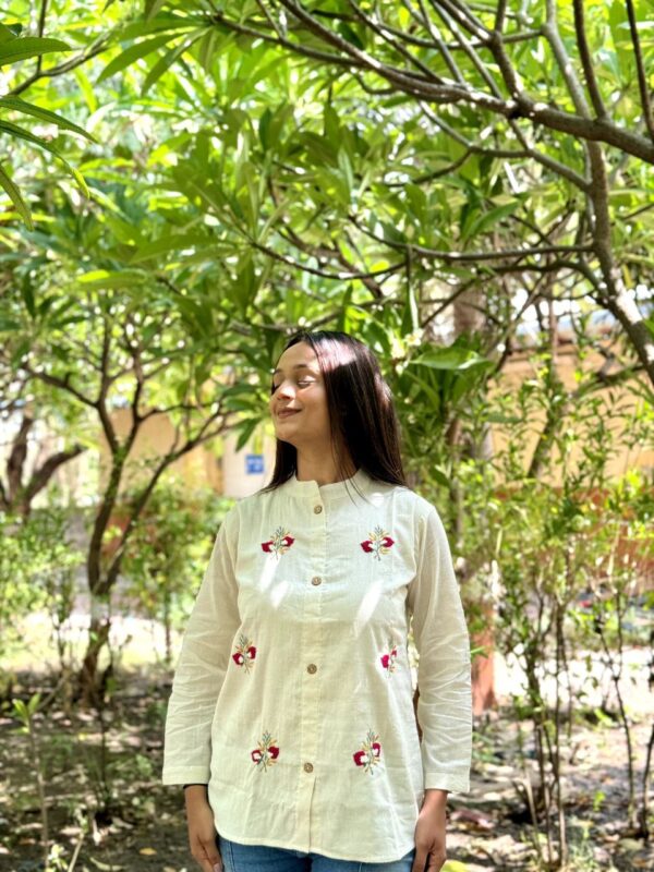 Playful Khadi Cotton Desginer Top - Image 3