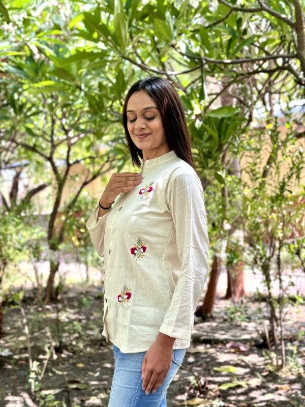 Playful Khadi Cotton Desginer Top - Image 6