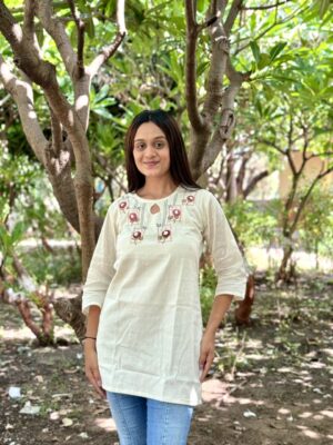 Playful Khadi Cotton Top