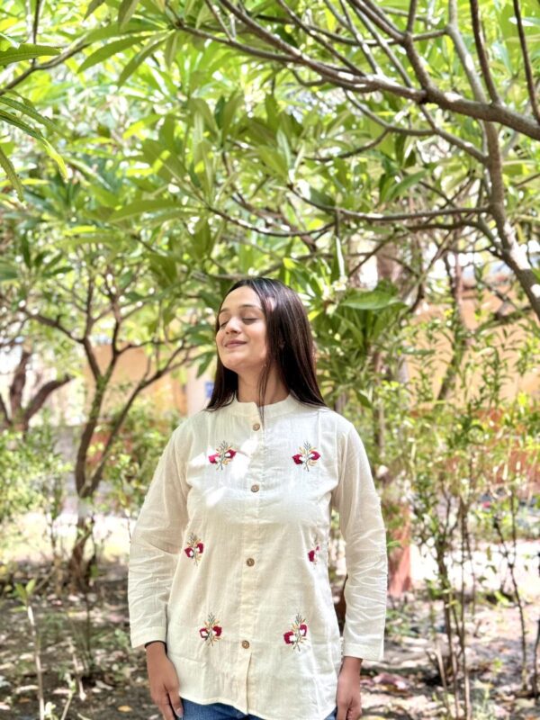 Playful Khadi Cotton Desginer Top - Image 7