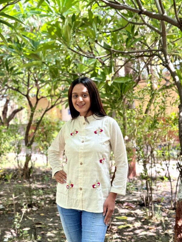 Playful Khadi Cotton Desginer Top - Image 8