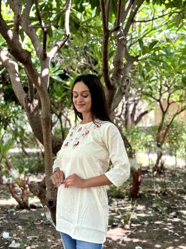 Playful Khadi Cotton Top - Image 2