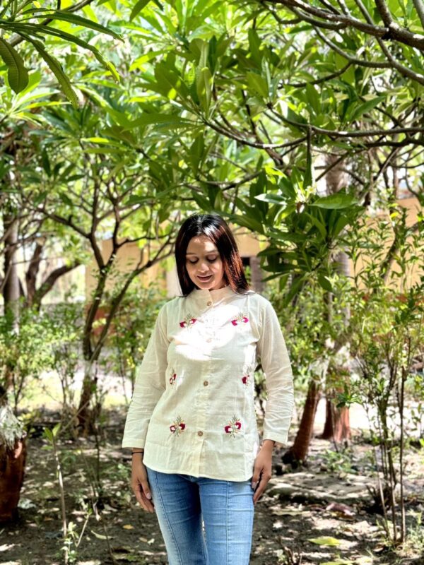 Playful Khadi Cotton Desginer Top - Image 9
